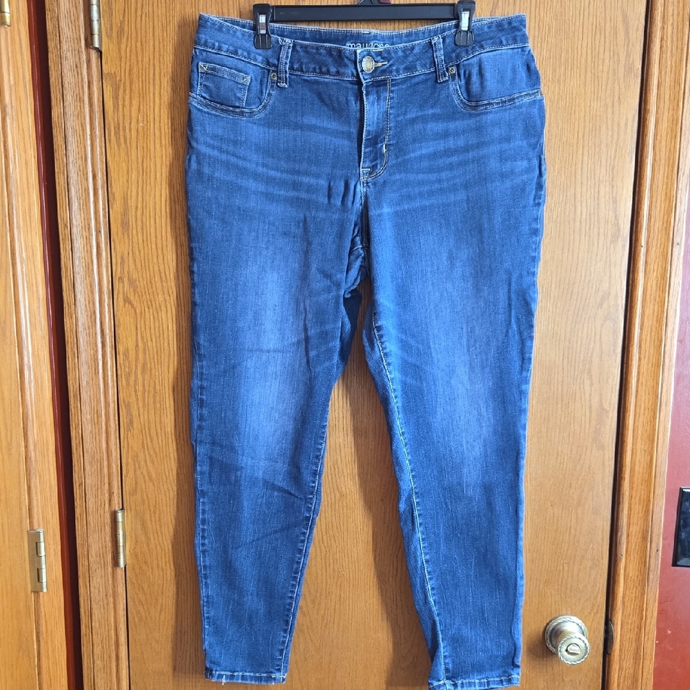 Maurices Blue Skinny Jeans with Stretch